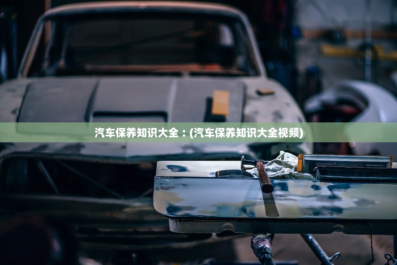 汽车保养知识大全︰(汽车保养知识大全视频)