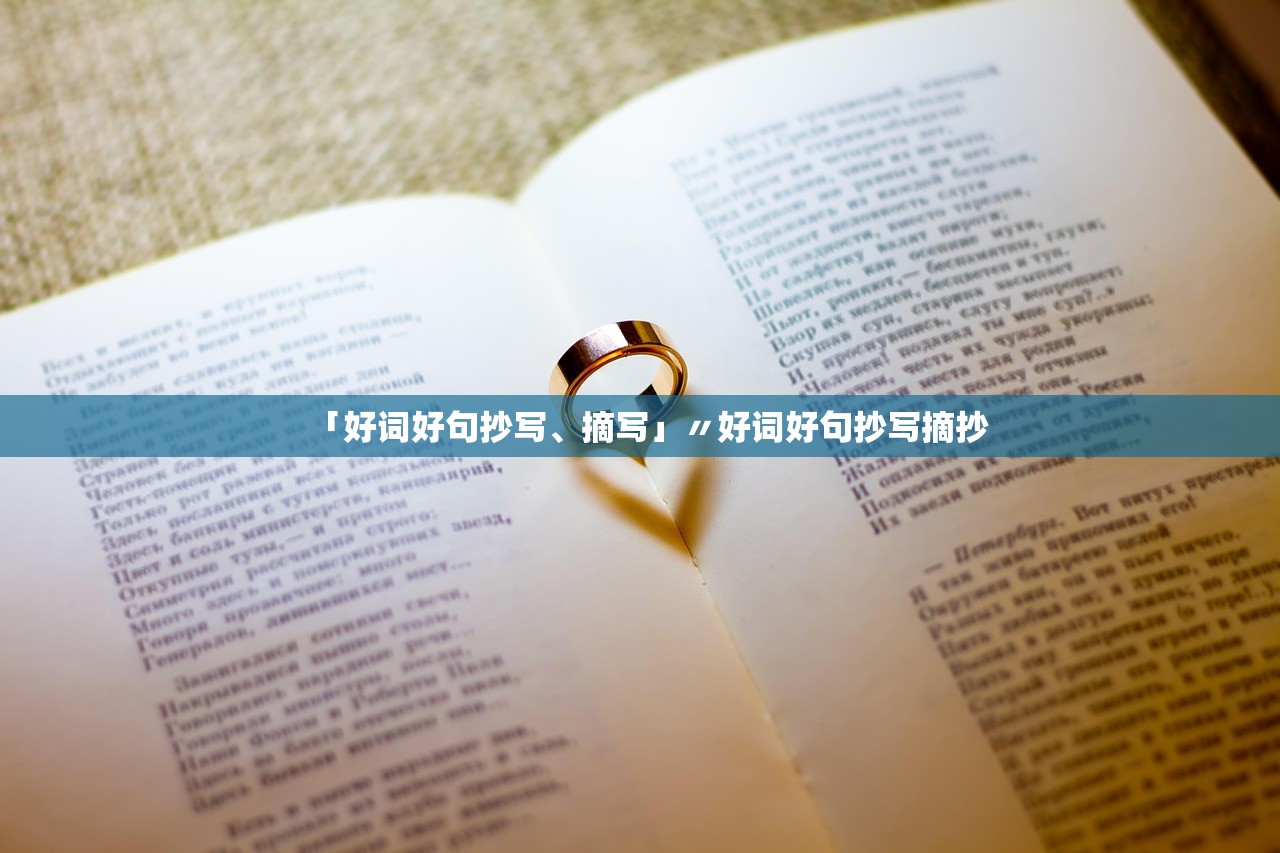 「好词好句抄写、摘写」〃好词好句抄写摘抄