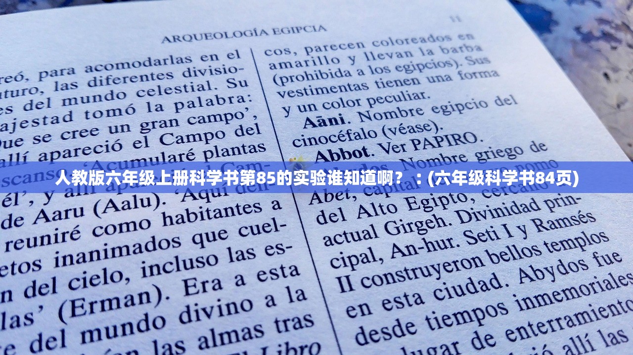 人教版六年级上册科学书第85的实验谁知道啊？︰(六年级科学书84页)