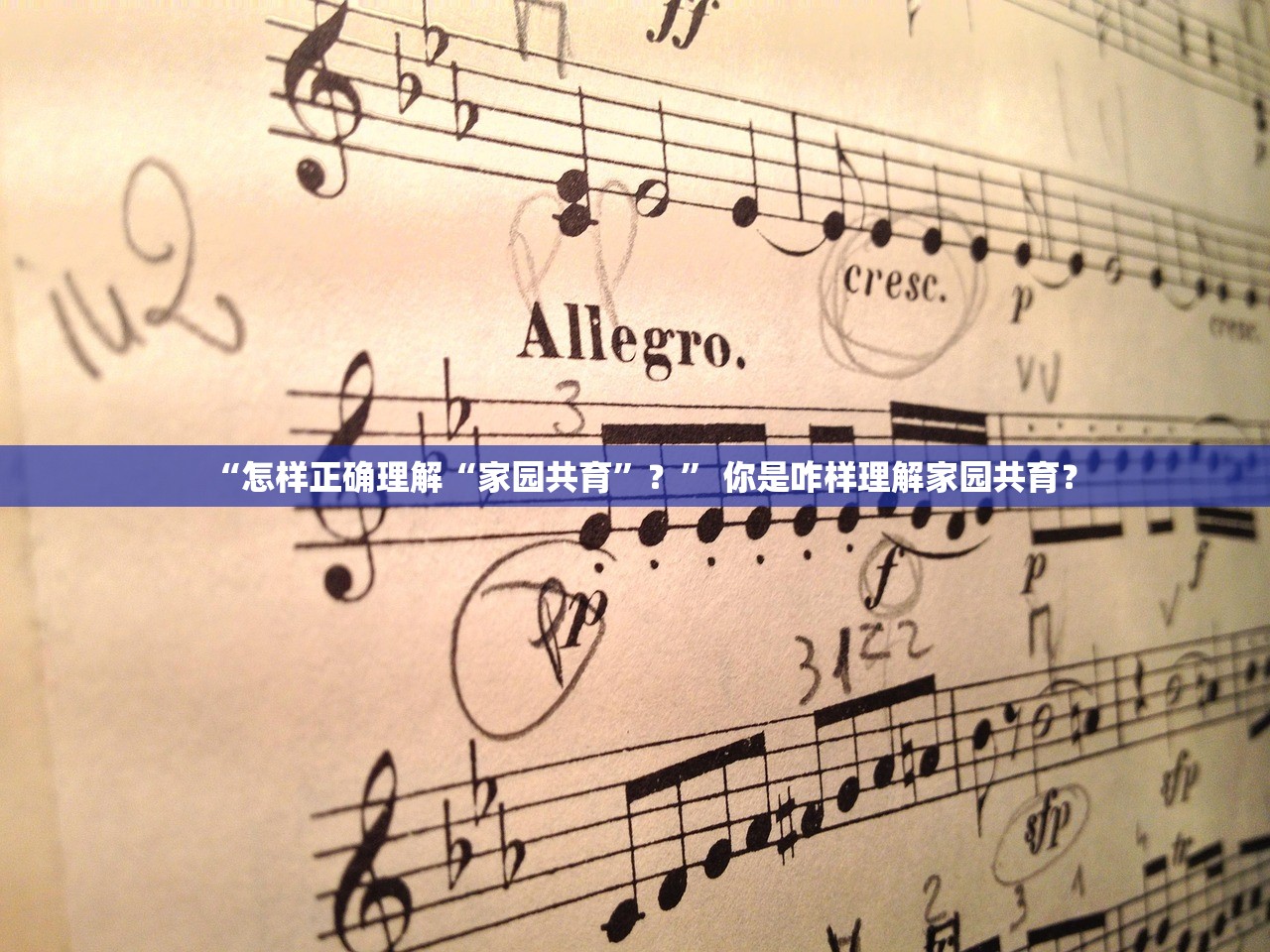 “怎样正确理解“家园共育”？	” 你是咋样理解家园共育？