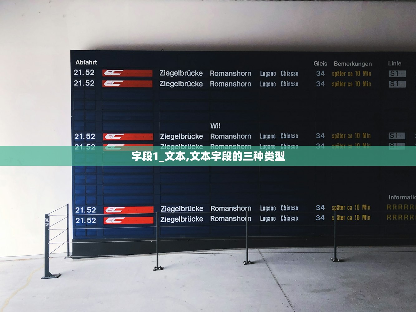 字段1_文本,文本字段的三种类型
