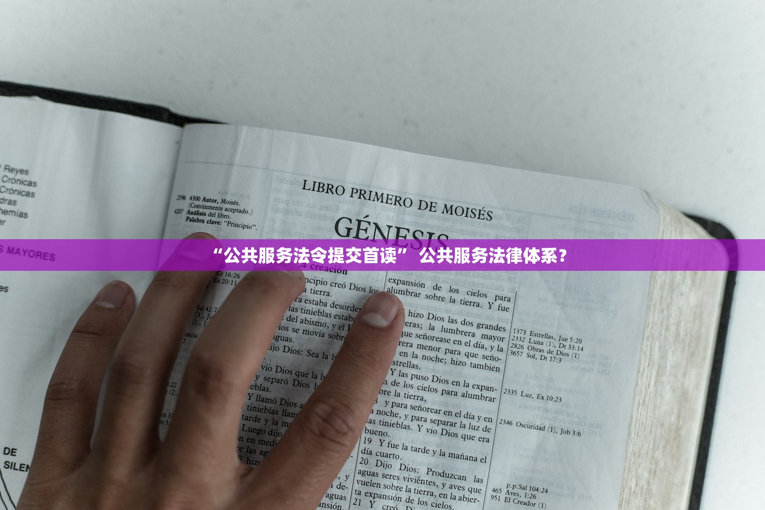“公共服务法令提交首读” 公共服务法律体系？